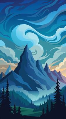 Misty Clouds Dancing Around Majestic Mount Everest