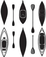 canoe, kayak, paddle, oar, paddle, canoe, boat, boat, vector