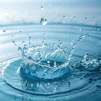 refreshing water splash in circular motion photo