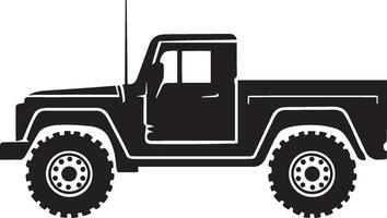Clean and simple black silhouette of a truck icon. vector