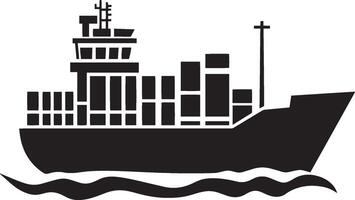 minimalista negro ilustración de un Envío símbolo. vector