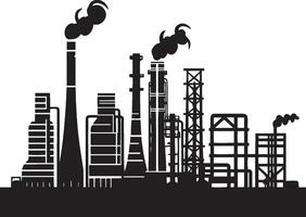 Black silhouette of an industry icon with a clean, simple design. vector
