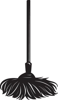 mop icon clean simple silhouette black illustration