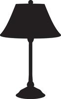 Minimalistic black illustration of a lamp symbol. vector
