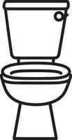 toilet clean simple linear outline black illustration vector