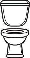 Minimalistic black illustration of a toilet symbol with an outline. vector