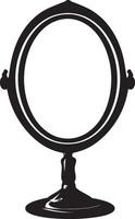 Clean and simple black silhouette of a mirror icon. vector
