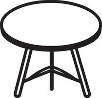 table icon clean simple outline black illustration vector