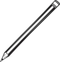 Pencil clean simple linear outline black illustration vector