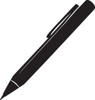 Clean and simple black silhouette of a pen icon. vector