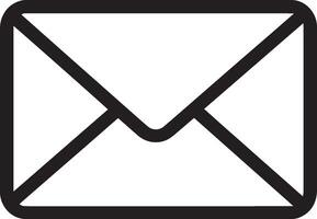 Email icon clean simple icon outline black illustration vector