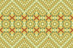 Geometry Shapes Arabic Pattern Backgroundfolk Embroidery, Aztec Geometric Ornament Print. Design for Carpet, Wallpaper, Clothing, Wrapping, Fabric vector