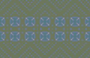 Geometry Ikat Pattern Sareefolk Embroidery, Aztec Geometric Ornament Print. Design for Carpet, Wallpaper, Clothing, Wrapping, Fabric vector