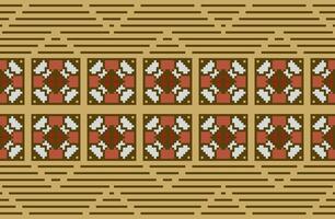 Pixel Geometric Abstract Geometric Pattern Designfolk Embroidery, Aztec Geometric Ornament Print. Design for Carpet, Wallpaper, Clothing, Wrapping, Fabric vector