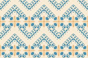 Handicraft Geometric Pattern Backgroundfolk Embroidery, Aztec Geometric Ornament Print. Design for Carpet, Wallpaper, Clothing, Wrapping, Fabric vector