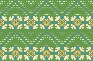 Pillow Colorful Abstract Geometric Patternfolk Embroidery, Aztec Geometric Ornament Print. Design for Carpet, Wallpaper, Clothing, Wrapping, Fabric vector