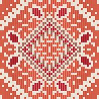 Stitch Abstract Geometric Pattern Backgroundfolk Embroidery, Aztec Geometric Ornament Print. Design for Carpet, Wallpaper, Clothing, Wrapping, Fabric vector