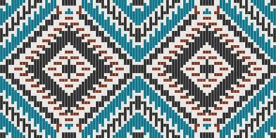 Pixel Geometric Abstract Geometric Pattern With Stripes Linesfolk Embroidery, Aztec Geometric Ornament Print. Design for Carpet, Wallpaper, Clothing, Wrapping, Fabric vector
