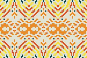Mosaic Geometric Abstract Patternfolk Embroidery, Aztec Geometric Ornament Print. Design for Carpet, Wallpaper, Clothing, Wrapping, Fabric vector