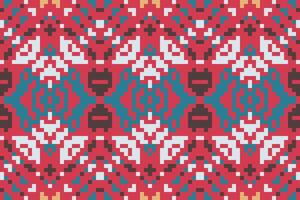 Geometry Shapes Abstract Colorful Geometric Pattern Backgroundfolk Embroidery, Aztec Geometric Ornament Print. Design for Carpet, Wallpaper, Clothing, Wrapping, Fabric vector