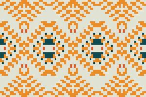 Repeating Pattern Ethnic Tribal Patternfolk Embroidery, Aztec Geometric Ornament Print. Design for Carpet, Wallpaper, Clothing, Wrapping, Fabric vector