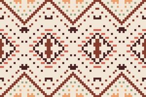 Square Ikat Weaving Patternfolk Embroidery, Aztec Geometric Ornament Print. Design for Carpet, Wallpaper, Clothing, Wrapping, Fabric vector