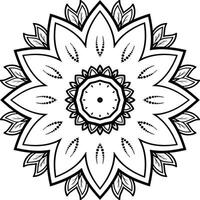 Doodles Vibrant Mandala Art Circular Pattern in the Form of a Mandala Decorative Ornament in Ethnic Oriental Style. vector