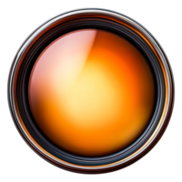 closeup View of a Reflective Camera Lens with Orange Gradient png