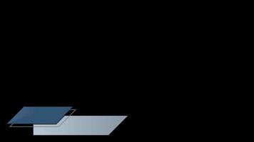 Futuristic design lower third banner animation. Blue geometric lower third banner template design. headline title, Transparent background with alpha channel video