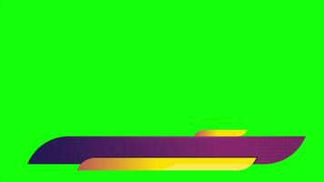 Lower third banner animation. Broadcast news lower third banner template design, headline title video