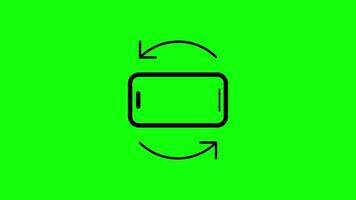 Phone rotate animation. Rotate your phone to landscape orientation. Rotate your phone icon animation video