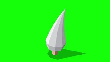 Isometric winter tree animation. Tree isometric elements. Isometric tree element for landscape design. Park element. Motion graphic. video