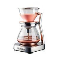 Elegant Rose Gold and Glass Automatic Pour Over Coffee Maker with Modern Design photo