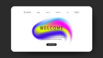 landing page template with abstract modern gradient vector