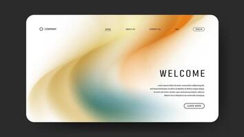 landing page template with retro vintage gradient vector