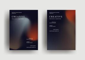 abstract fluid gradient poster design vector