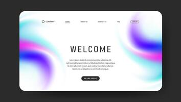 landing page for web design vector