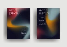 retro gradient background template vector