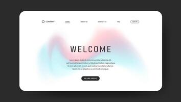 landing page background template with abstract gradient vector