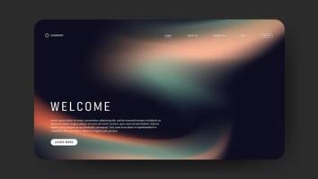 abstract retro gradient design of landing page vector