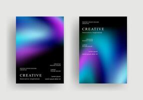 retro fluid gradient brochure design and trendy brochure report business flyers poster template. vector