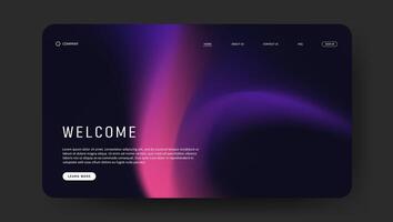 landing page background design with modern gradient vector