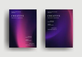 abstract fluid gradient design cover template vector
