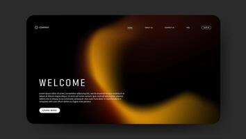landing page with abstract gradient design vector