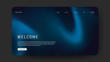 landing page template with abstract gradient vector