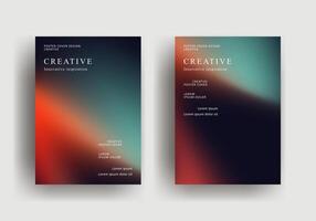 fluid gradient poster template retro syle vector