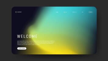 landing page with gradient design vector