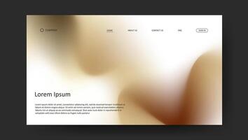 Abstract wave futuristic design of landing page. fluid gradient website design vector