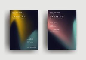 retro vintage fluid gradient design and report business flyers poster template. vector