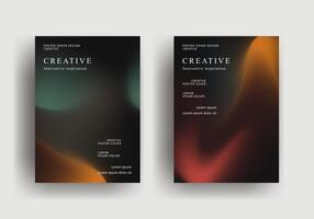 retro vintage fluid gradient design template for posters, ad banners, brochures, flyers, covers, websites vector